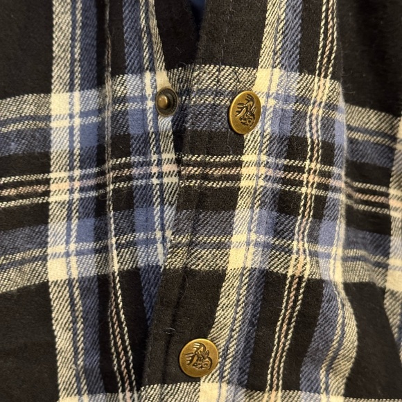 Legendary Outfitters Men's Hooded Cotton Flannel Shirt Jacket Plaid size L - Picture 8 of 8